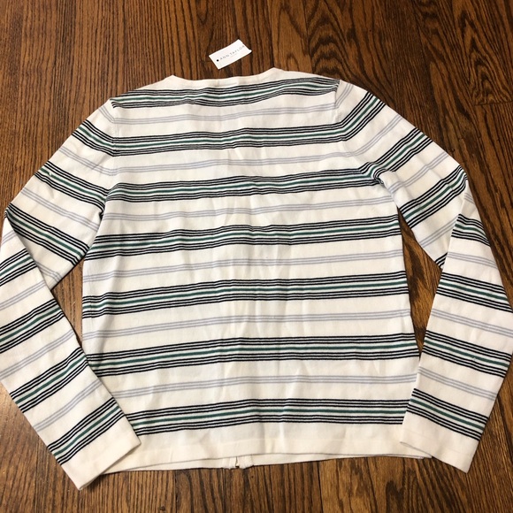 NWT Ann Taylor stripe zip cardigan size S - Picture 3 of 3